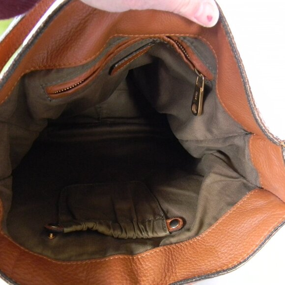 CHLOE MARCIE TAN PEBBLE LEATHER HOBO/CROSSBODY MESSENGER BAG MADE IN ITALY - Picture 12 of 15
